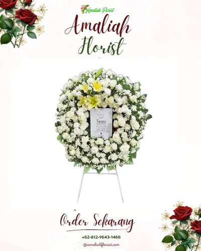 Krans Bunga Duka Cita di Kejawaan Putih Tambak