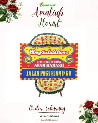 Bunga Papan Congratulation di Kejawaan Putih Tambak